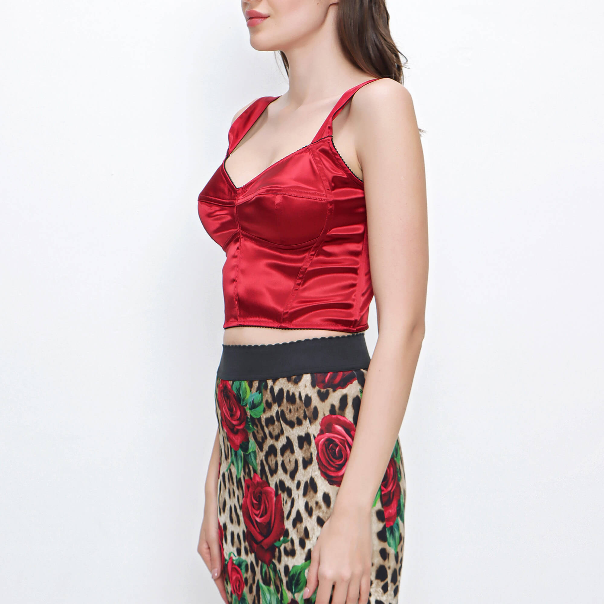 Dolce&Gabbana - Red Satin Bustier Top 